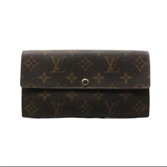 Authentic Louis Vuitton Monogram Sarah Wallet Brown Canvas Long Snap - Picture 3 of 11